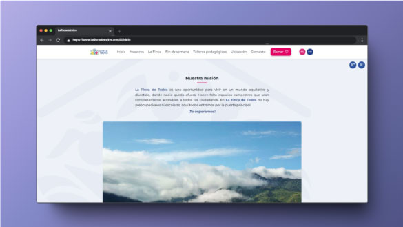 Sitio web La Finca de Todos